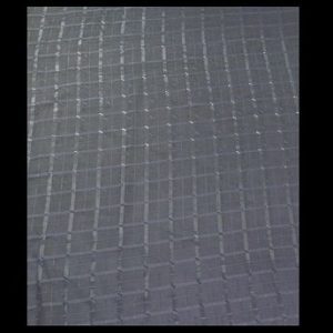 Grey nylon fabric with classy silver grated pattern